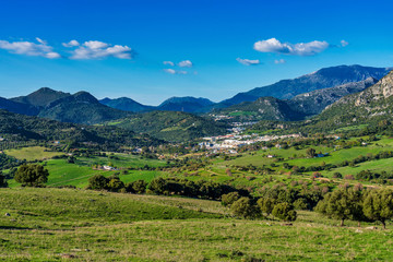 Ubrique, Cadiz. Spain. White villages of Andalusia in the park of Alcornocales