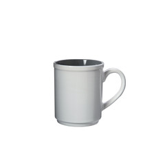 cup or white ceramic mug on background new.