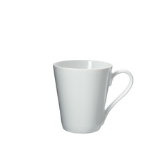 cup or white ceramic mug on background new.
