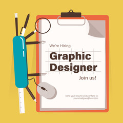 We are hiring and looking for graphic designer