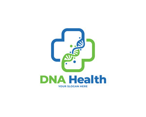 dna health design logo vector