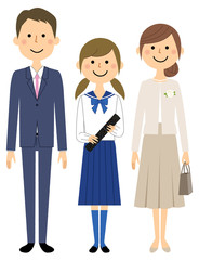 卒業式 家族 学生