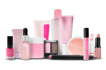 Pink cosmetic collection