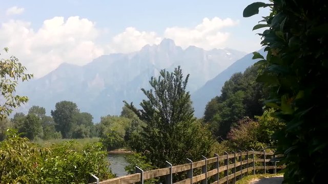 Alps near Colico City. Italy. 