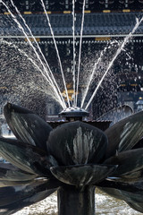 Japan, Kyoto, Higashi Hongan-ji fountain