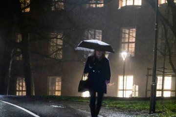 Stockholm, Sweden Pedestrians walking in the rain.