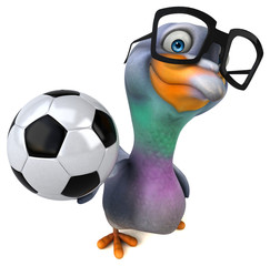 Fun pigeon - 3D Illustration