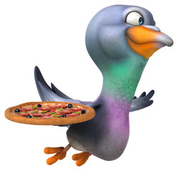 Fun pigeon - 3D Illustration