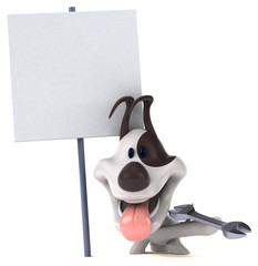 Fun dog - 3D Illustration