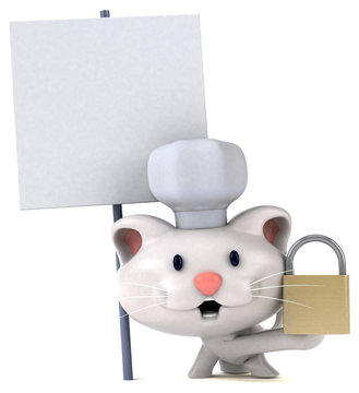 Fun cat - 3D Illustration