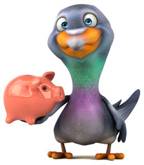 Fun pigeon - 3D Illustration