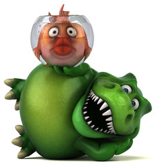 Fun trex - 3D Illustration © Julien Tromeur