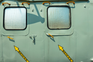 The Doors of a Military Rescue Helicopter