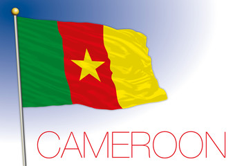 Cameroon official national flag, african country, vector illustration