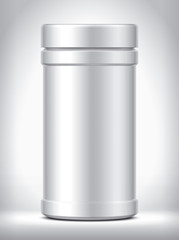 Plastic Jar on background. Matt surface version. 