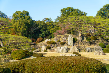 Obraz premium 六義園の中の島