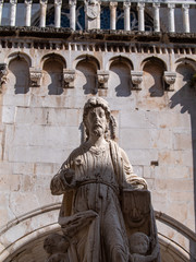 Statue of St Lawrence, St Lawrence Square, Trogir, Dalmatian Coast, Croatia