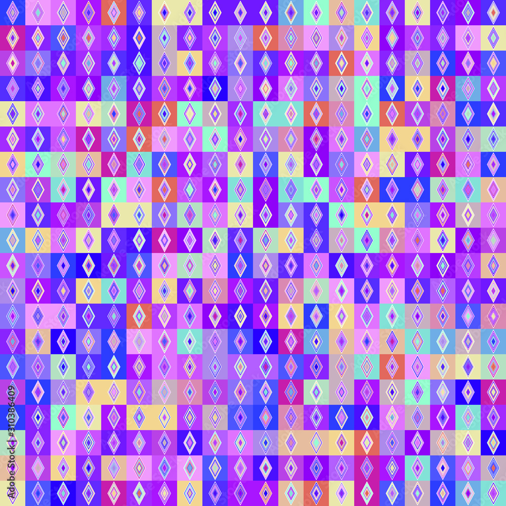 Poster abstract multicolored geometric pattern. . different geometric figures background. flat minimal styl