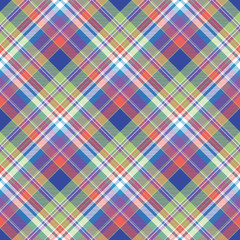 Madras color check plaid seamless pattern