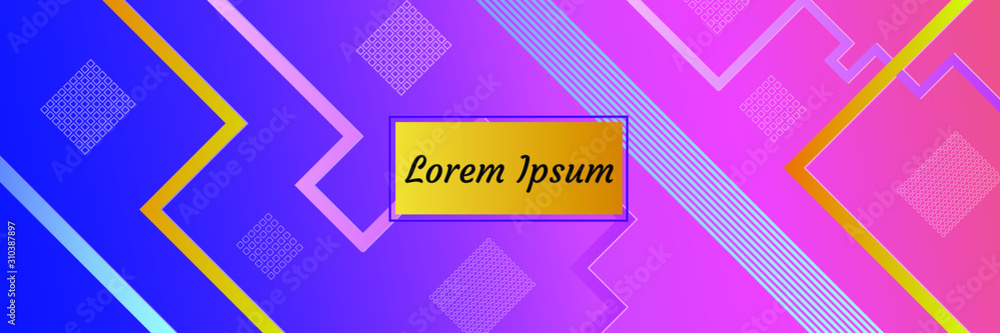 Fototapete abstract modern background. geometric shapes and lines. colorful gradient vector texture