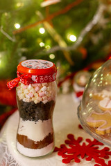 homemade ready-to-go marshmallow chocolate drink