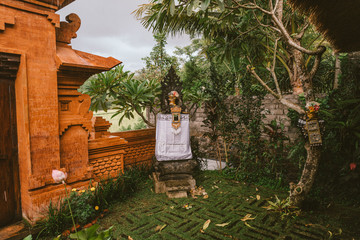 Traditional balinese small house temple 