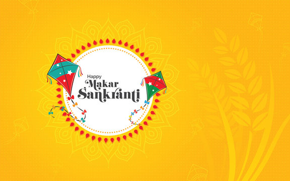 Happy Makar Sankranti Festival Background