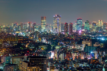Fototapeta na wymiar 東京の夜景　六本木方面