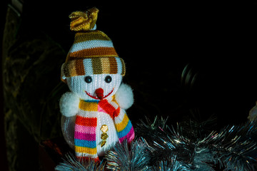 snowman on christmas tree