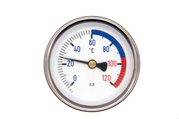 Thermometer Comfortable Meter Analog measuring equipment. on white background.