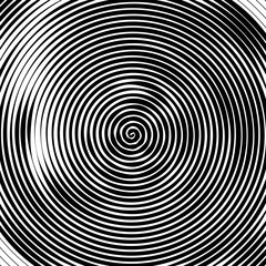 Abstract background. Vector illustration of psychedelic spiral with radial rays. Twisted comic effect. Vortex backgrounds. Hypnotic spiral