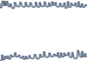 Abstract Gray Metallic Color Wave/Curve Shape Border Frame Isolated on White Background with copy space. Monochrome Tone Wallpaper. Use for App, Postcards, Websites and Material -illustration