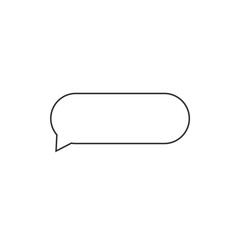 Speech bubble, speech balloon, chat bubble line art vector icon for apps and websites eps 10