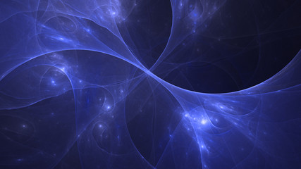 3D rendering abstract blue fractal light background