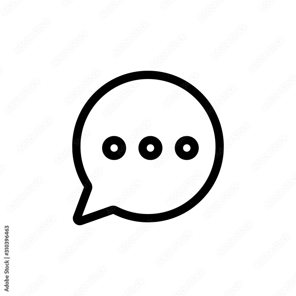 Poster message with the test icon vector. a thin line sign. isolated contour symbol illustration