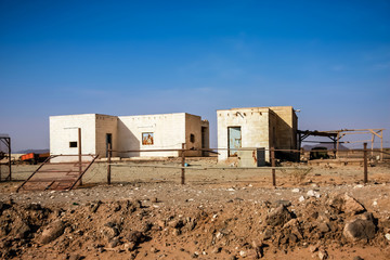 Obraz na płótnie Canvas Unfinished and abandoned industrial property near Umm Aldoom, Saudi Arabia