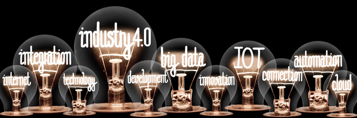 Light Bulbs with Industry 4.0 Concept