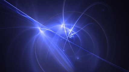 3D rendering abstract blue fractal light background