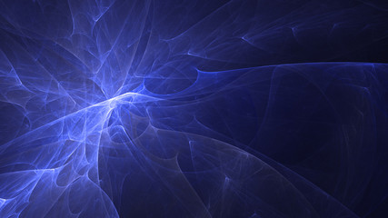 3D rendering abstract blue fractal light background