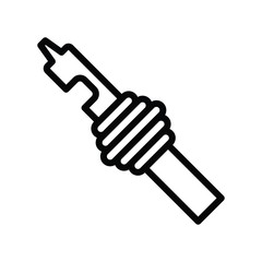 art and craft related needle and thread vector with lineal style