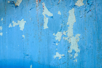 Industrial, distressed, blue, paint, antique, marine, steel, background, peeling, cracked.