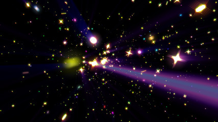 Fototapeta premium color stars explosion in space