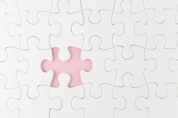 missing one piece of jigsaw puzzle,Job recruitment concept.