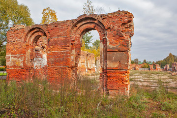 The ruins of the arena of the Model Cavalry Regiment. Pavlovsk. St. Petersburg. Russia