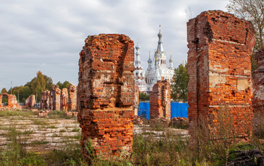 The ruins of the arena of the Model Cavalry Regiment. Pavlovsk. St. Petersburg. Russia