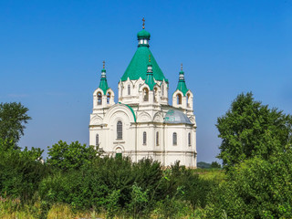 Fototapeta na wymiar Temple of Alexander Nevsky. Nizhny Tagil. Sverdlovsk region. Russia