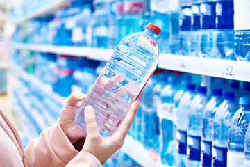 Plastic bottle drinking water in store © Sergey Ryzhov