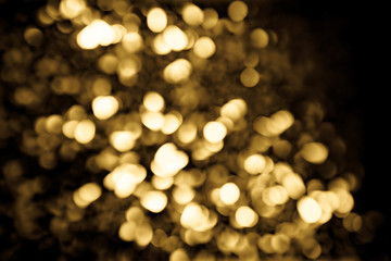 Festive overlay effect. Golden circles bokeh festive glitter dark background. Christmas, New Year, holidays design