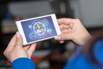 Medical service concept on a smartphone