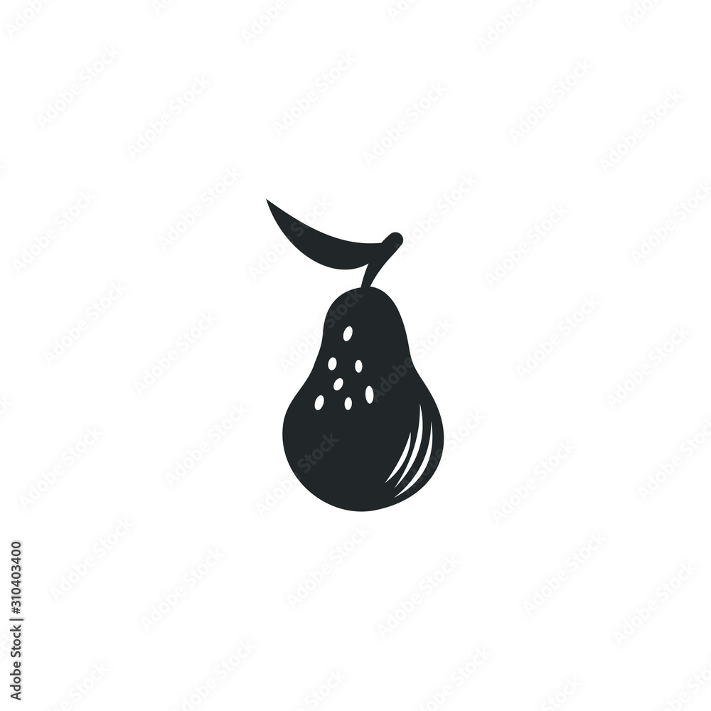 Poster avocado fruit icon template color editable. avocado symbol vector sign isolated on white background 